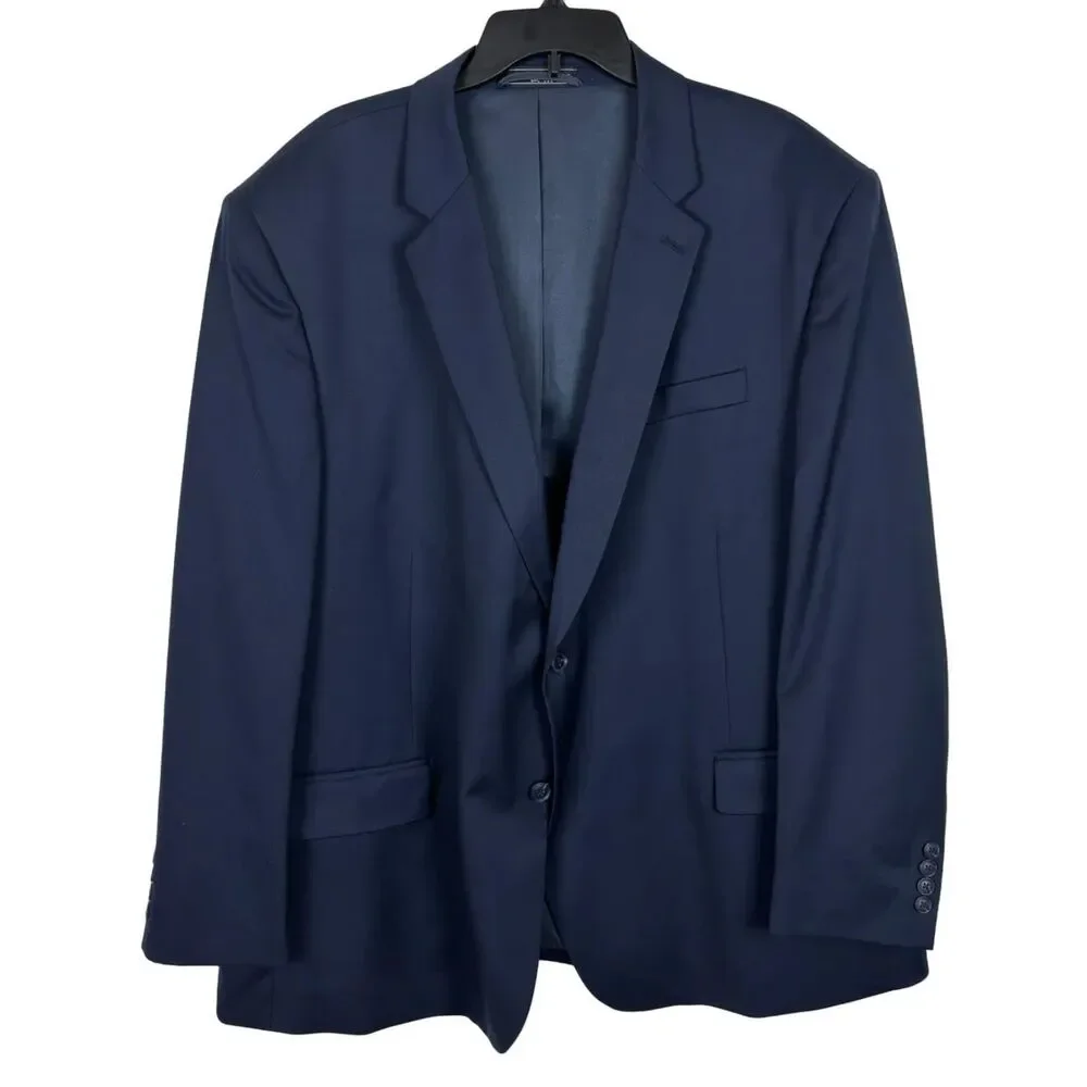 Bert Pulitzer Navy Blue Two Button Blazer Men's 54 Regular